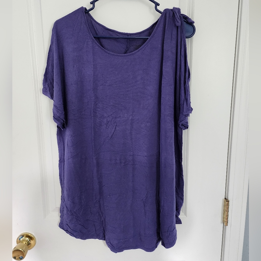 Lane Bryant Dark Periwinkle Short Sleeve Women's Top